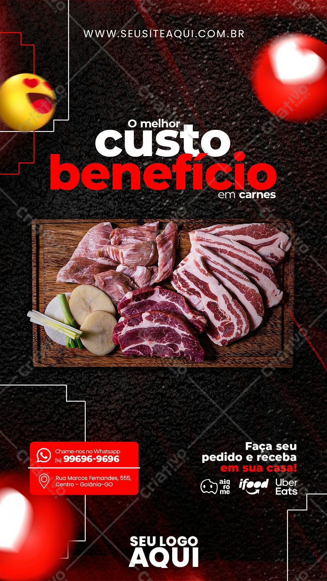 Cardápio de Churrasco para Redes Sociais PSD Editável