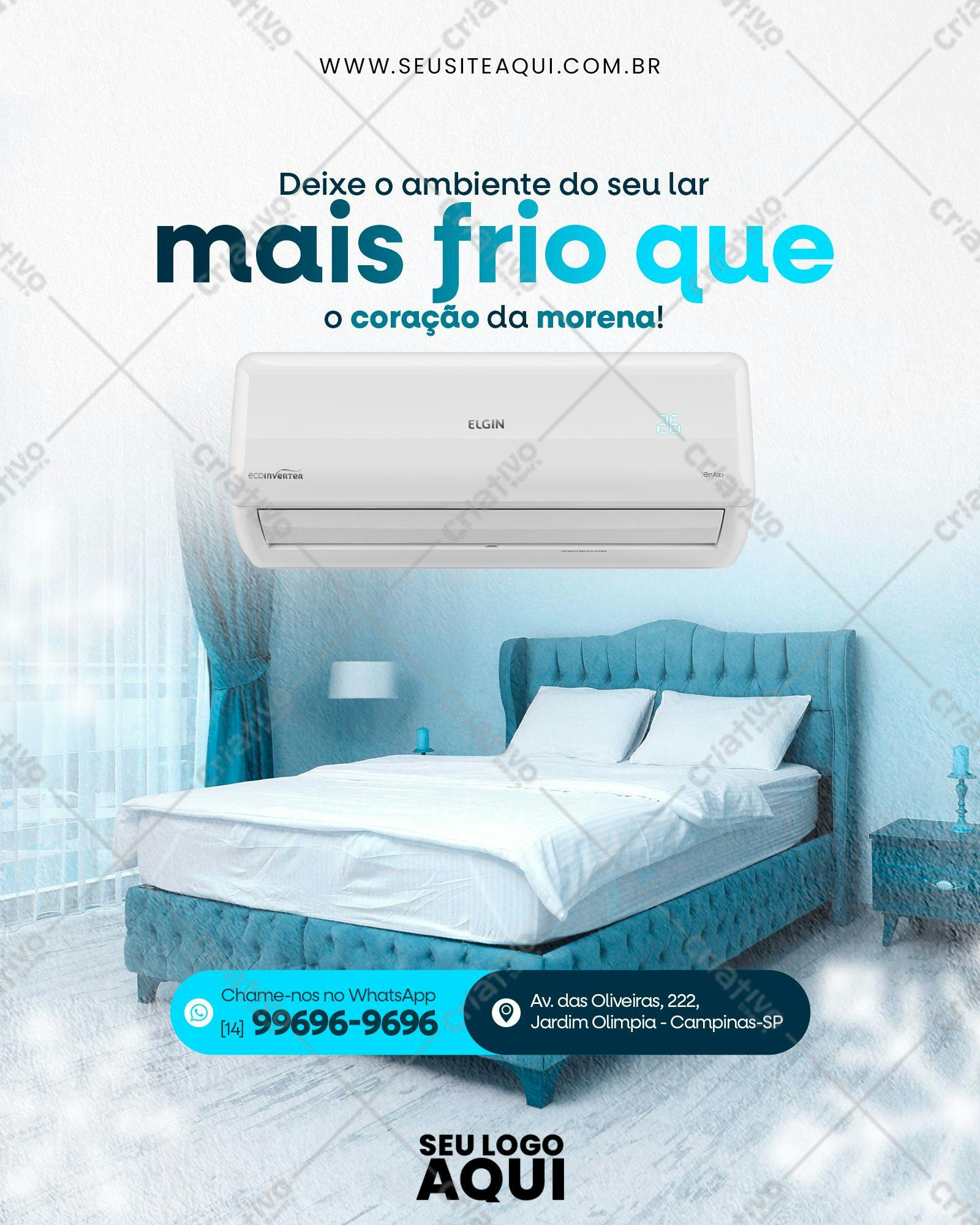 Modelo de Anúncio Ar Condicionado Elgin PSD Editável