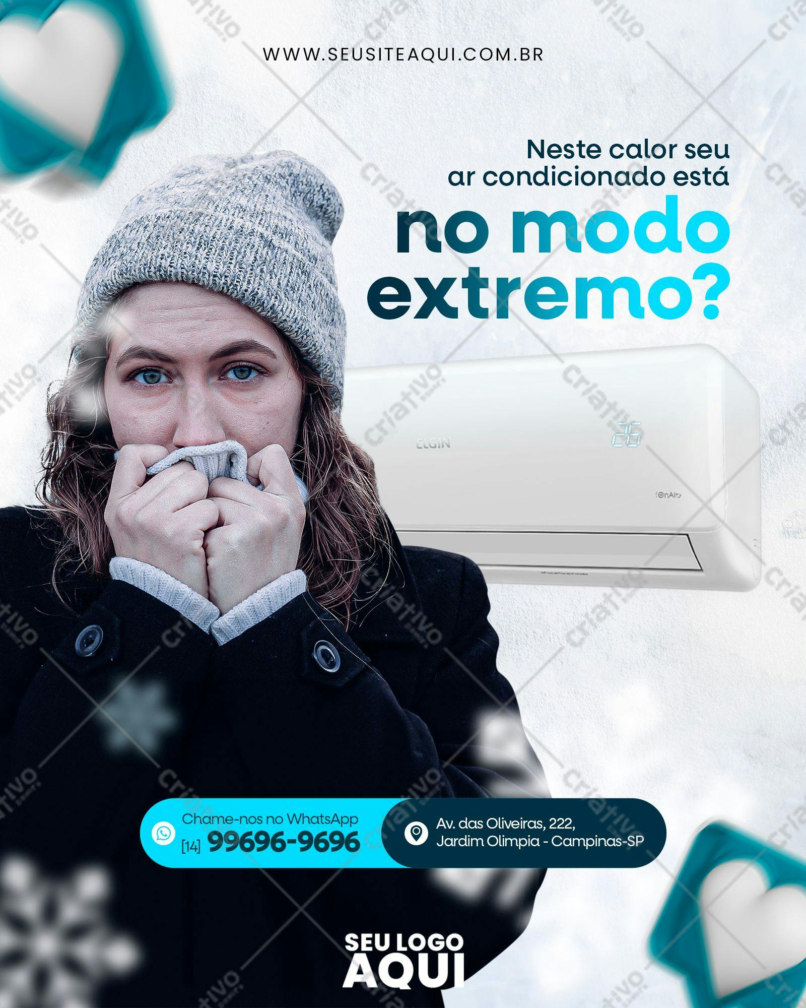 Banner para Redes Sociais Ar Condicionado PSD Editável