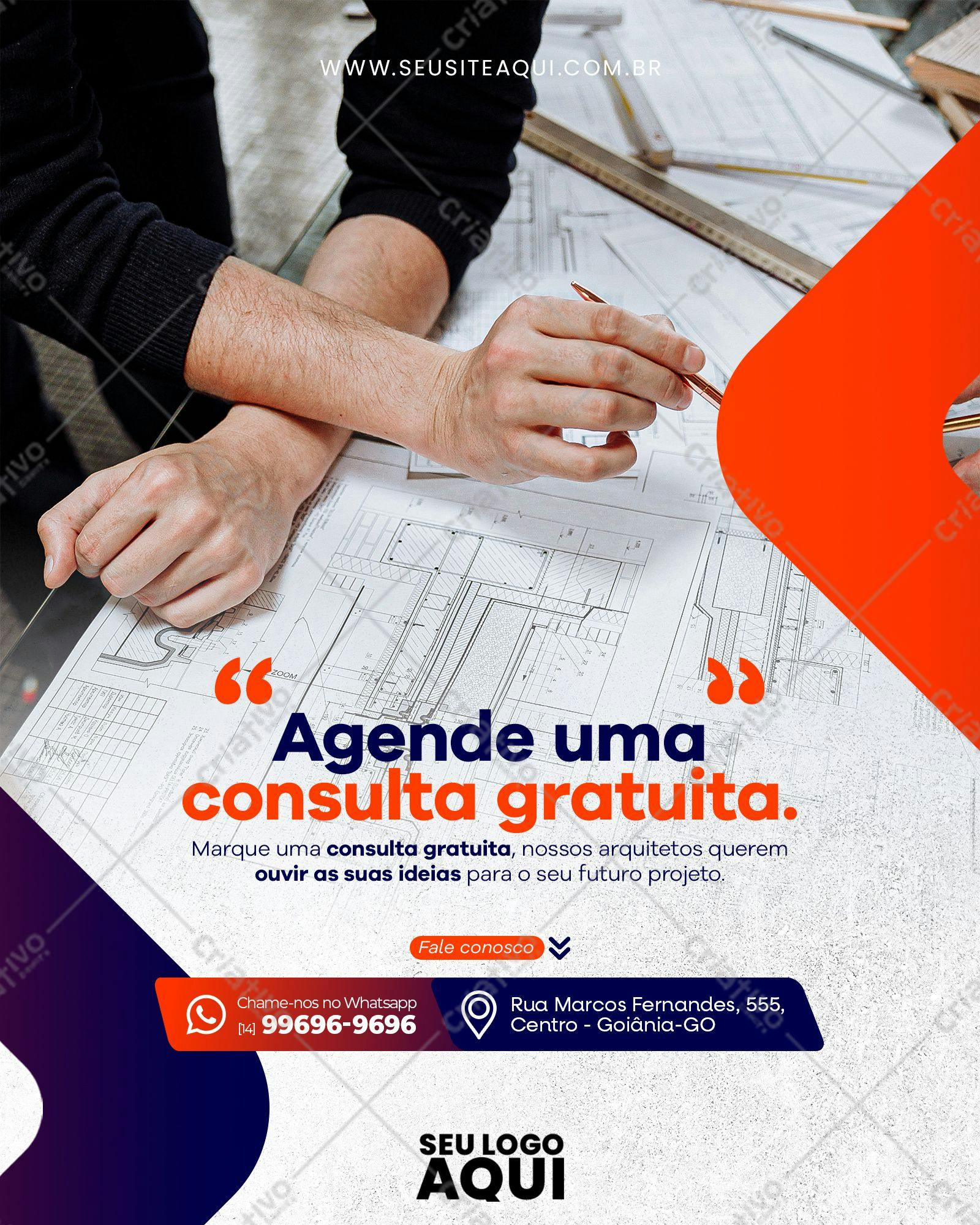 Template de Flyer para Consultoria de Arquitetura PSD Editável