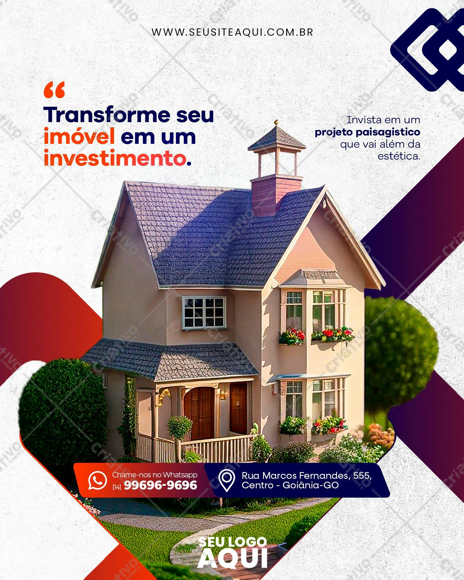 Template de Mídia Social para Imobiliária PSD Editável