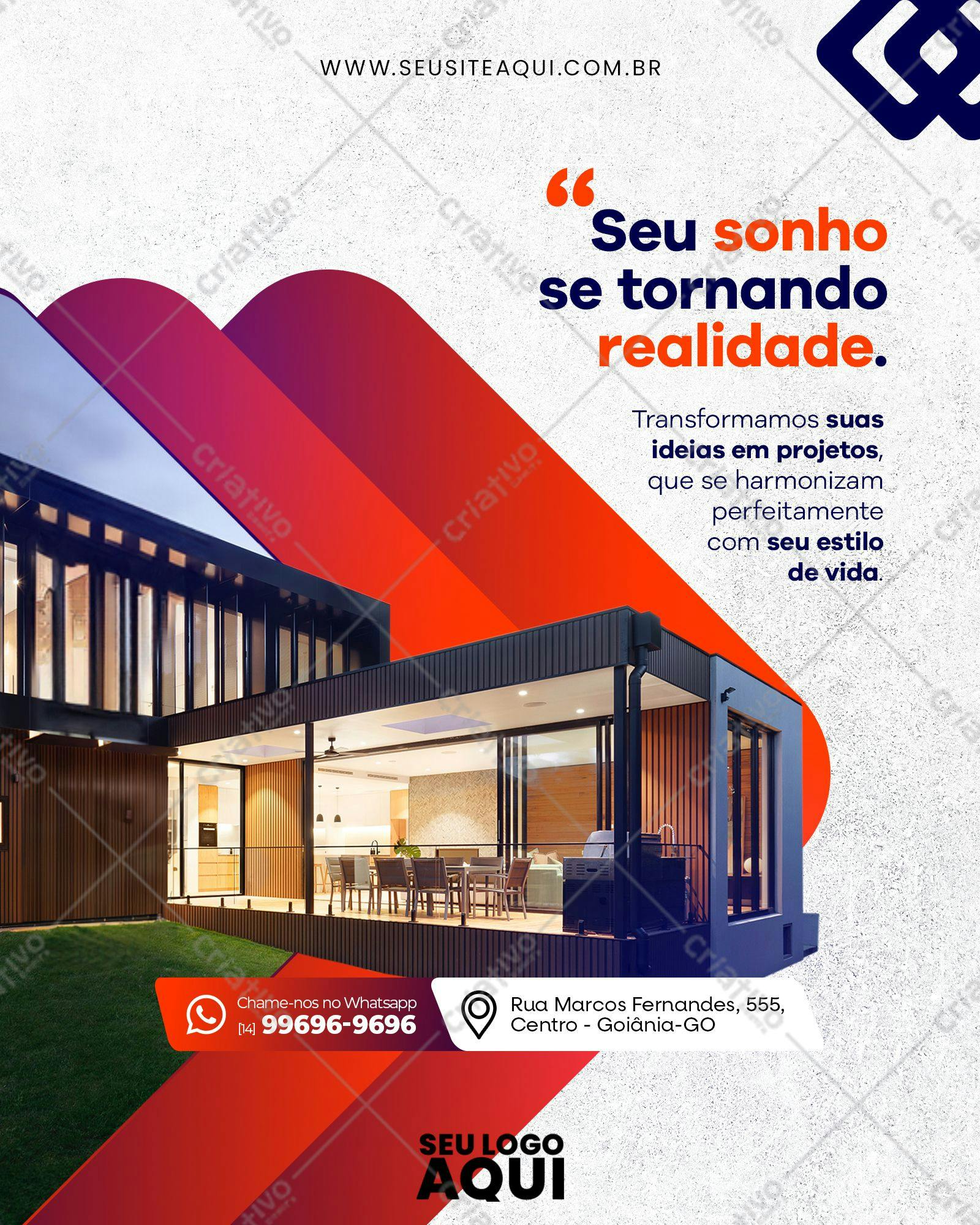 Template de Post para Redes Sociais PSD Editável