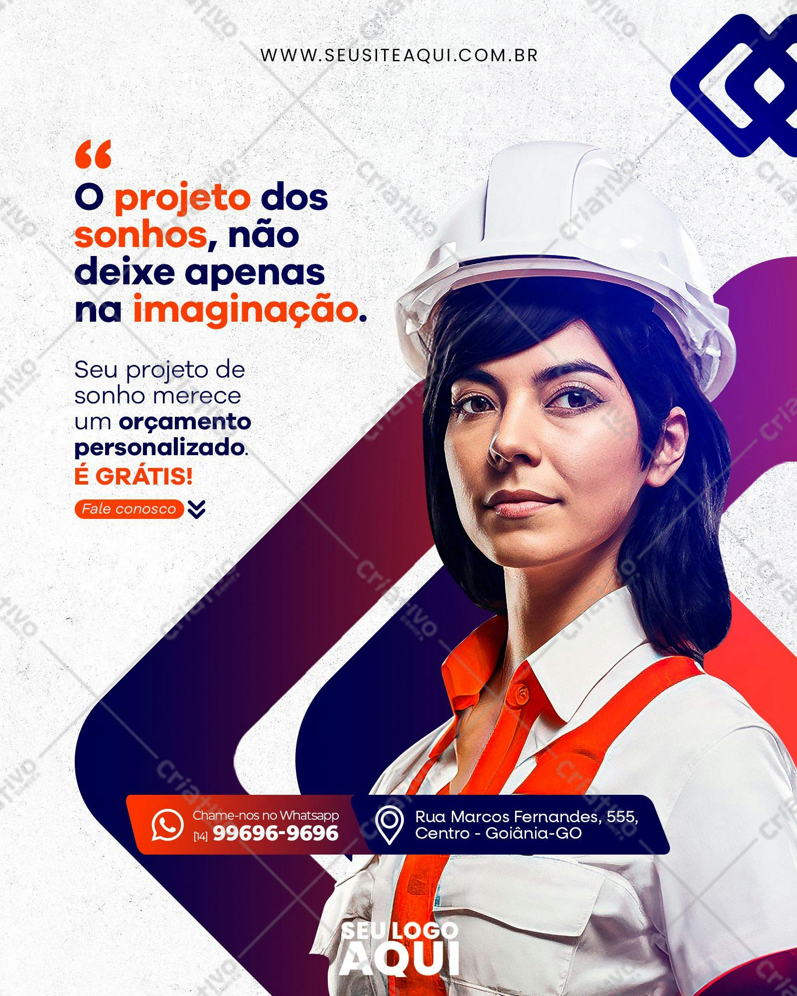 Flyer para Orçamento de Projetos PSD Editável
