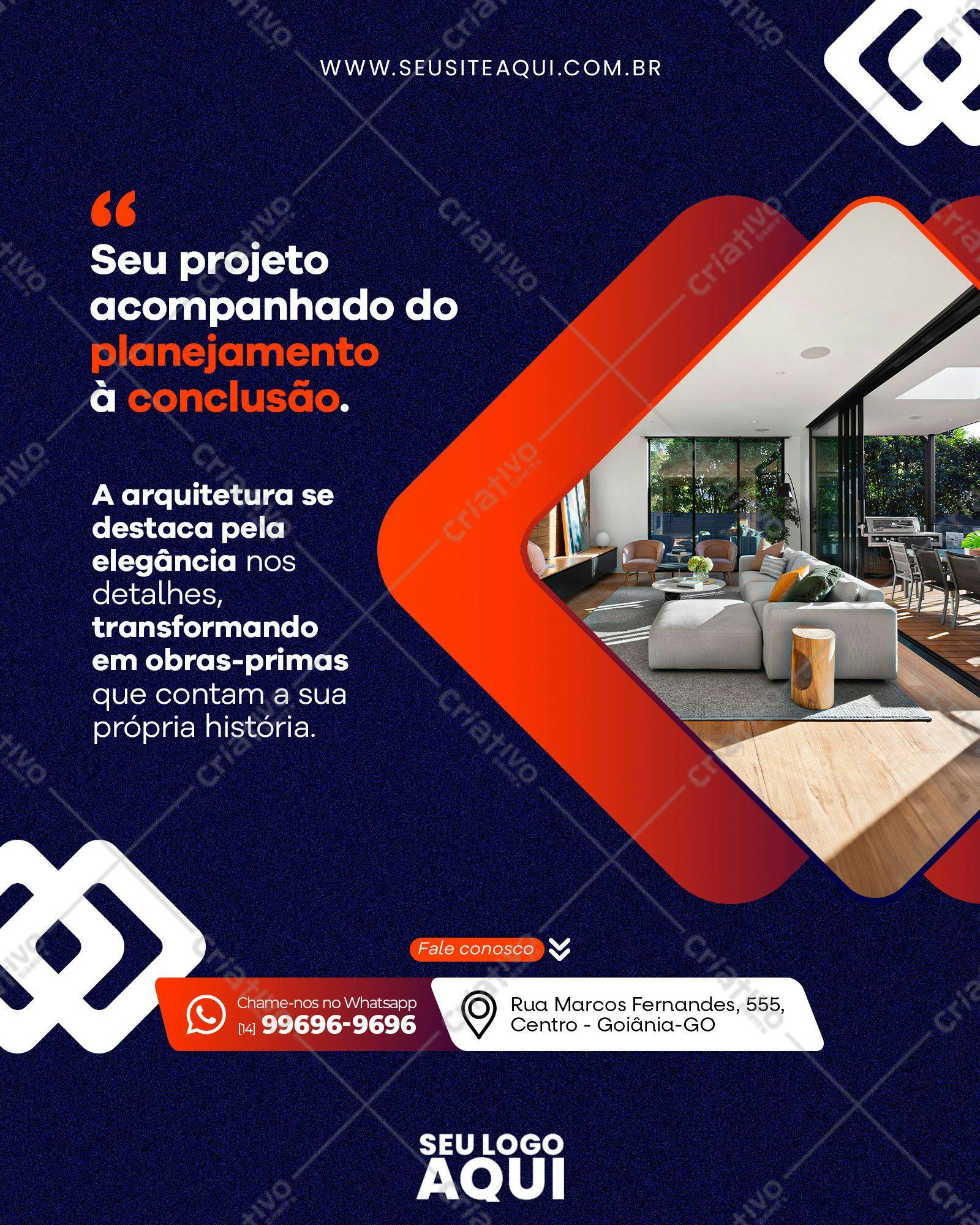 Post para Redes Sociais Imóveis de Luxo PSD Editável