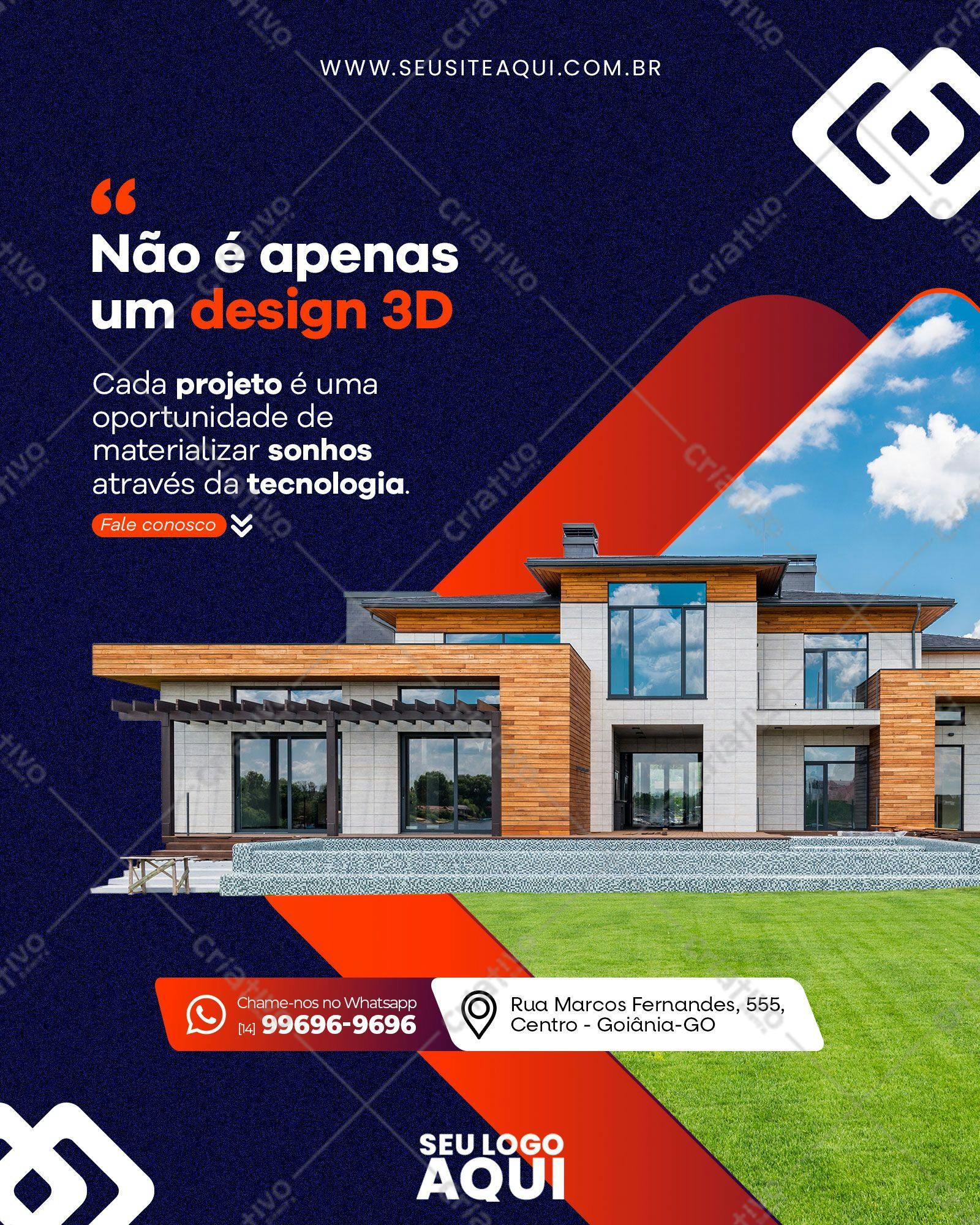 Post para Redes Sociais Imóveis de Luxo PSD Editável