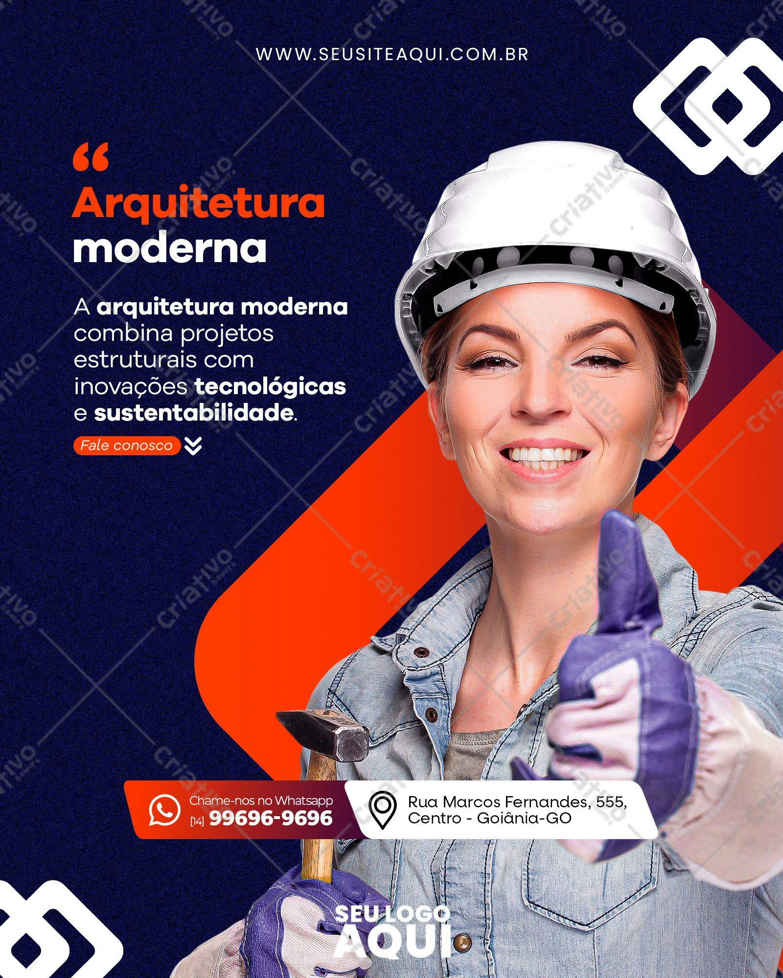 Post para Redes Sociais Arquitetura Moderna PSD Editável
