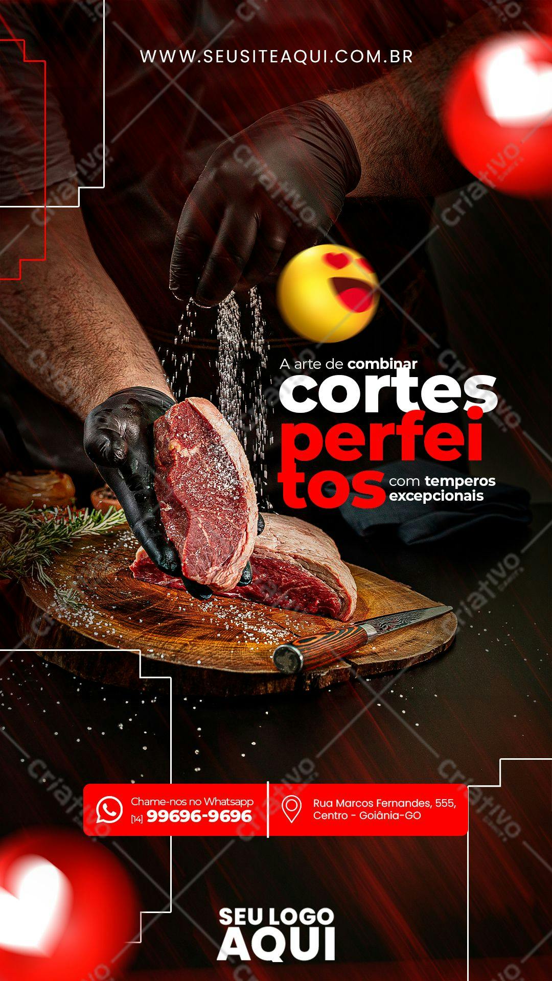 Post para Redes Sociais Churrascaria PSD Editável