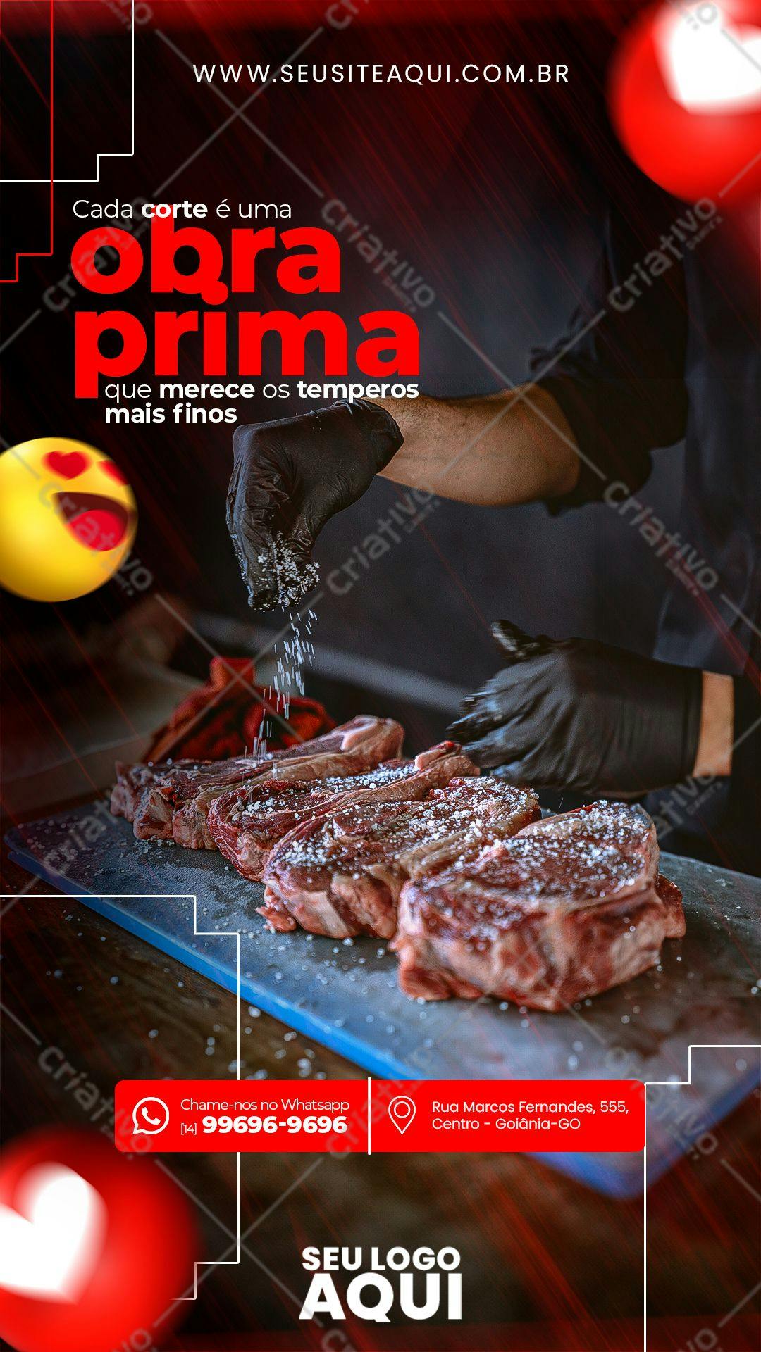Post para Redes Sociais Churrasco PSD Editável