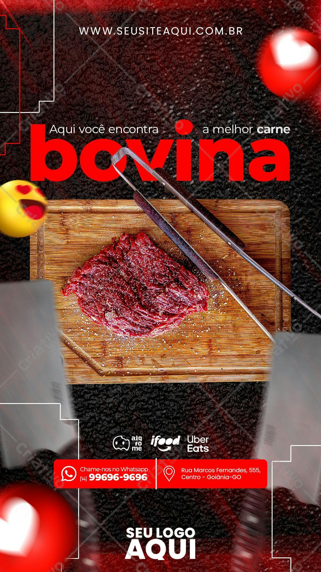 Cardápio Churrascaria Carne Bovina PSD Editável