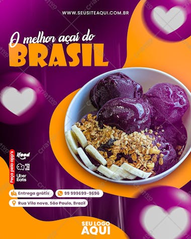 Feed | açaíteria | açaí | psd editável