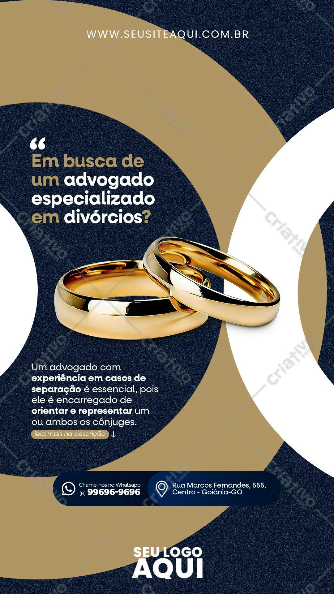 Flyer para Advogado Especializado em Divórcios PSD Editável