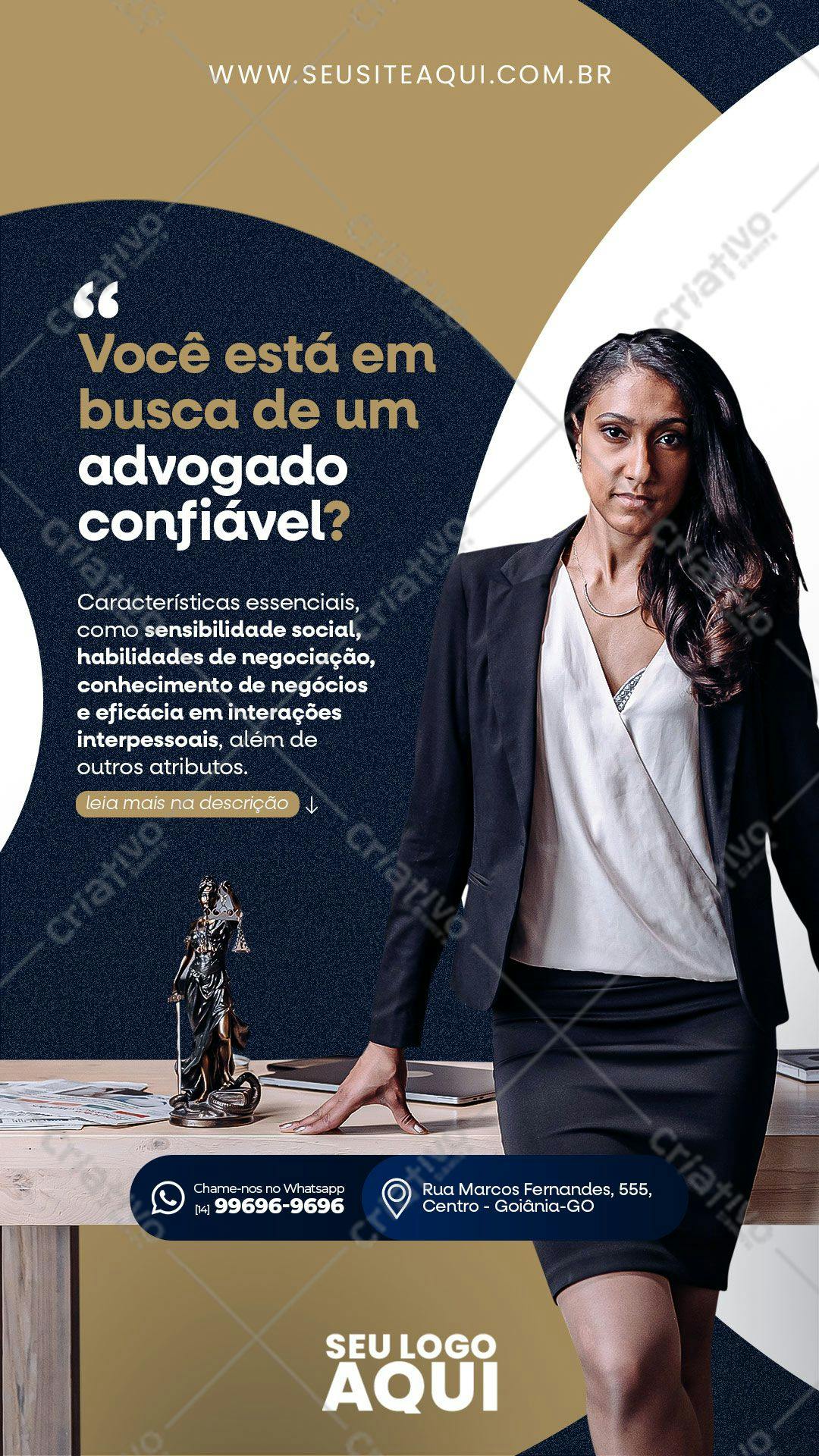 Post para Redes Sociais Advogada PSD Editável