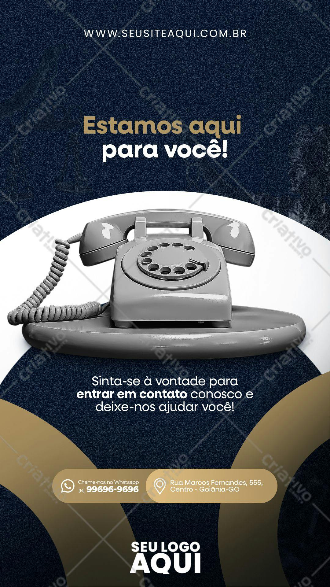 Template de Mídia Social Contato PSD Editável