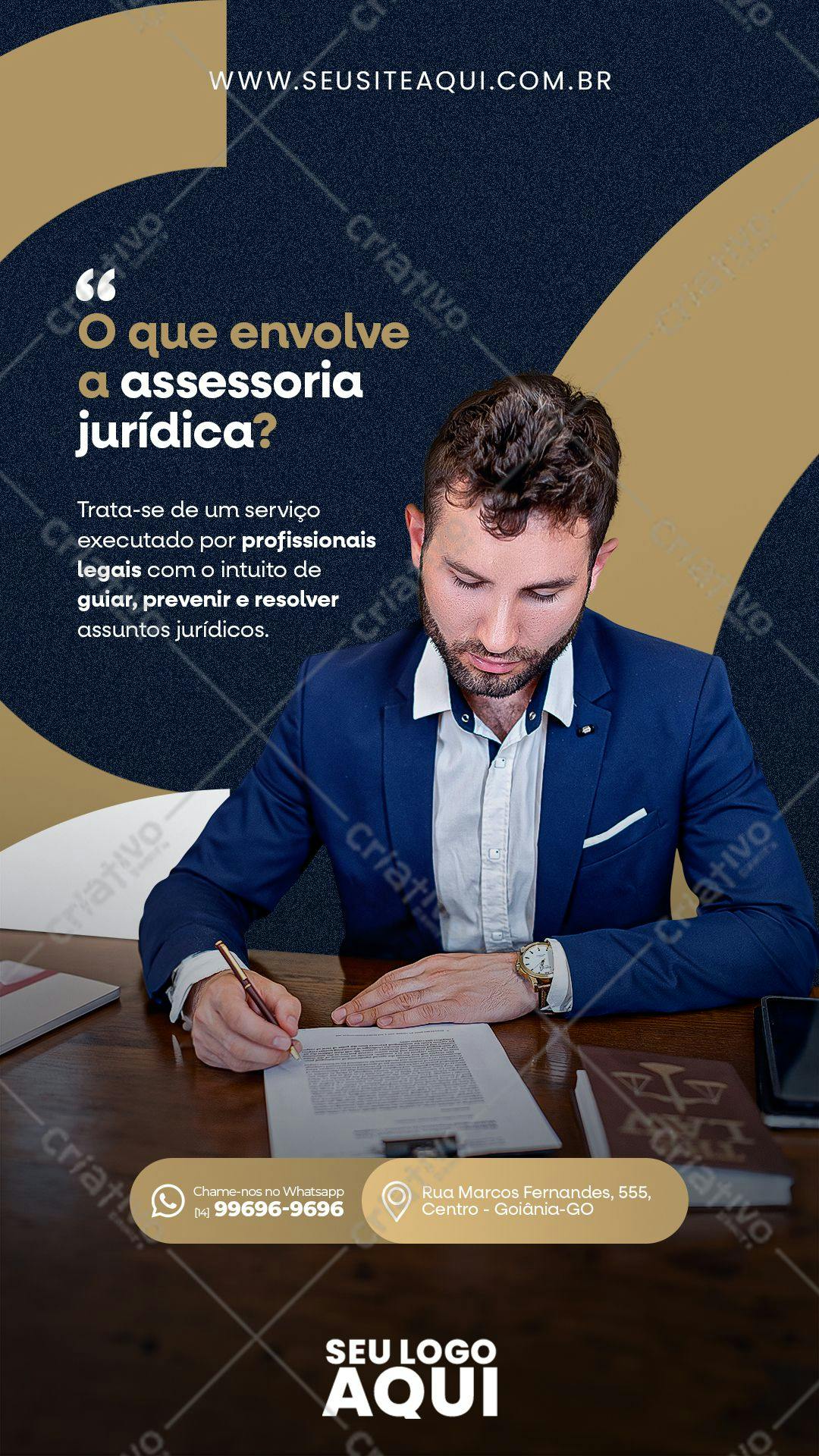 Post para Redes Sociais Assessoria Jurídica PSD Editável