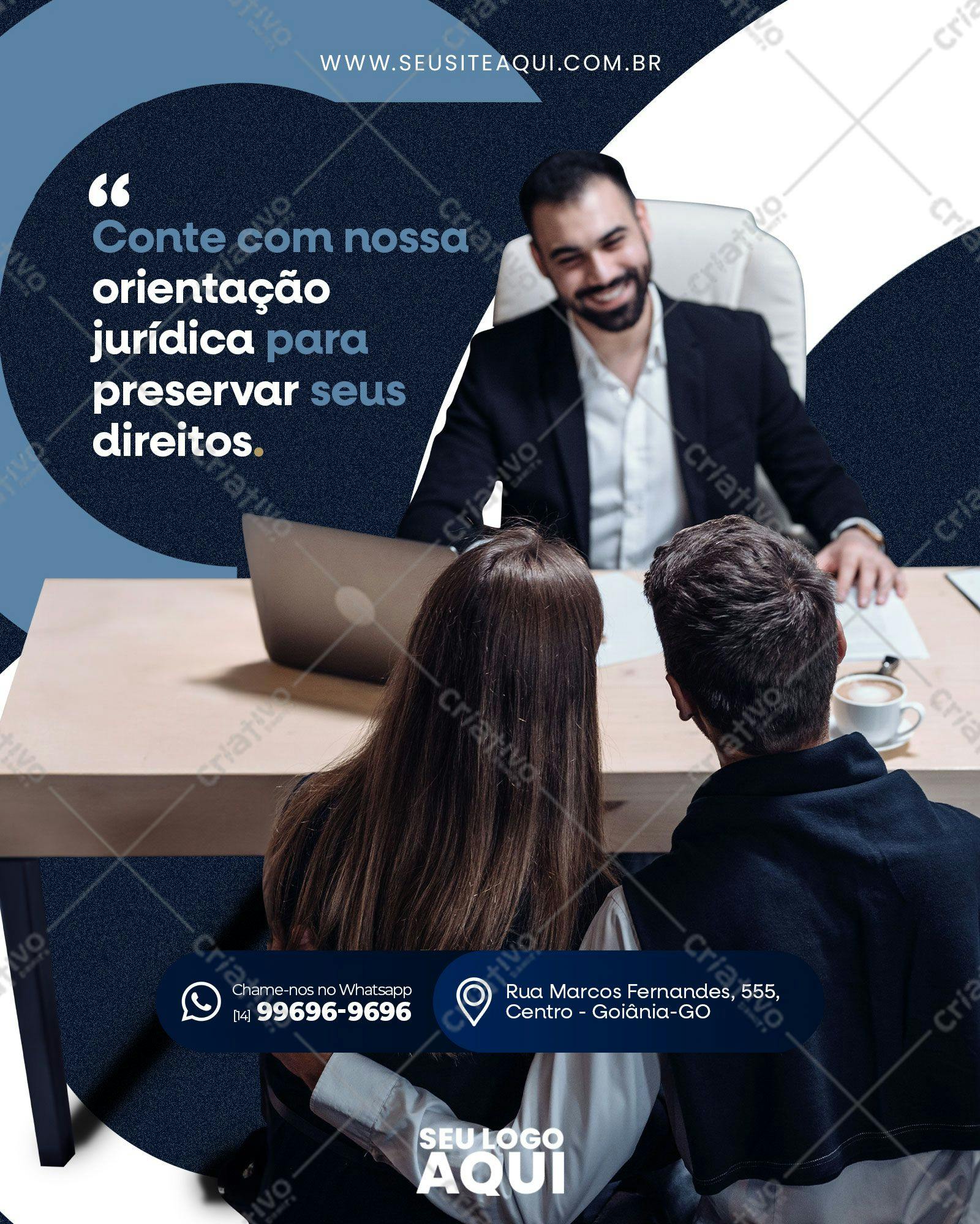 Modelo de Banner para Consultoria Jurídica PSD Editável