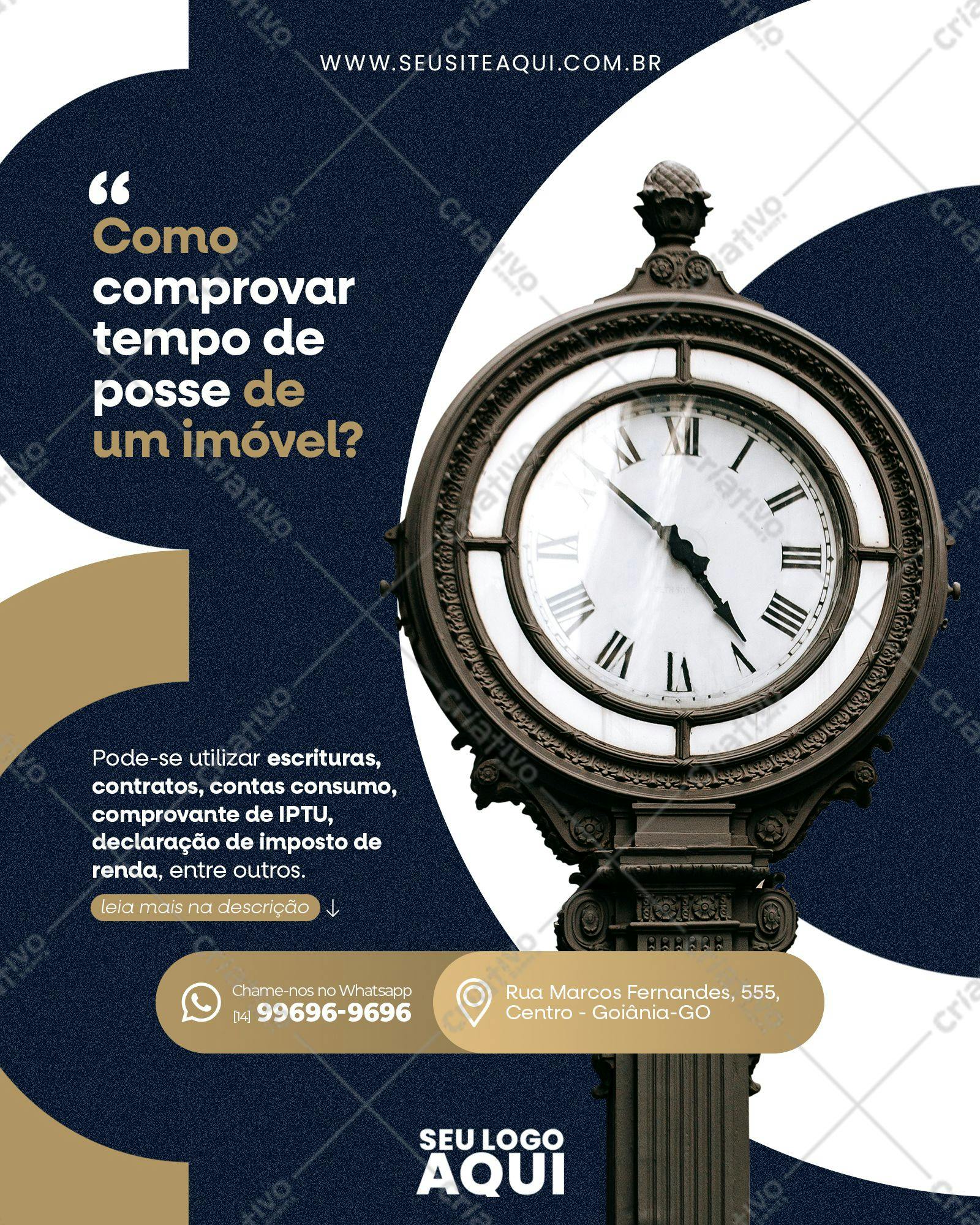 Post para Redes Sociais Imóveis PSD Editável