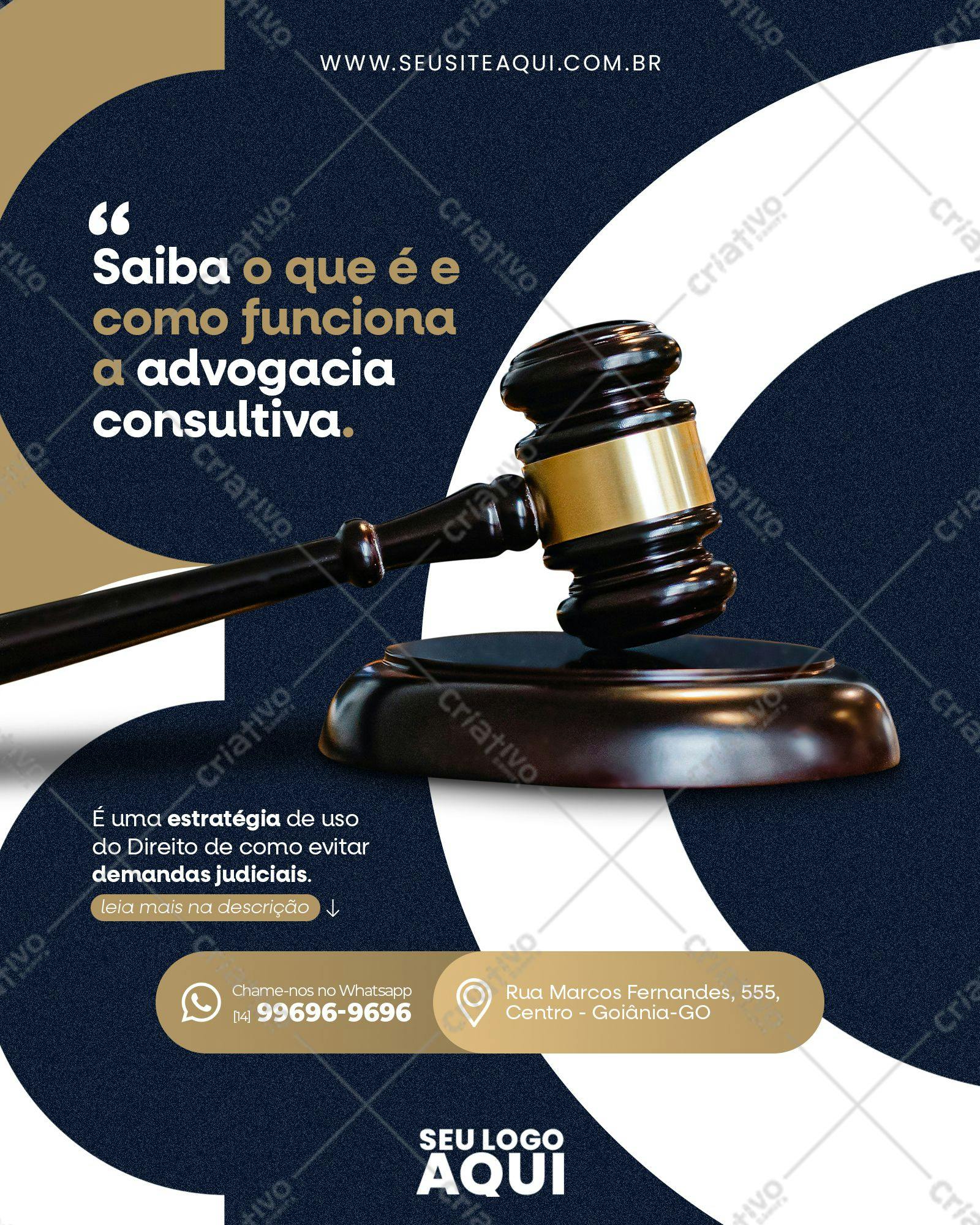 Post para Redes Sociais Advocacia Consultiva PSD Editável