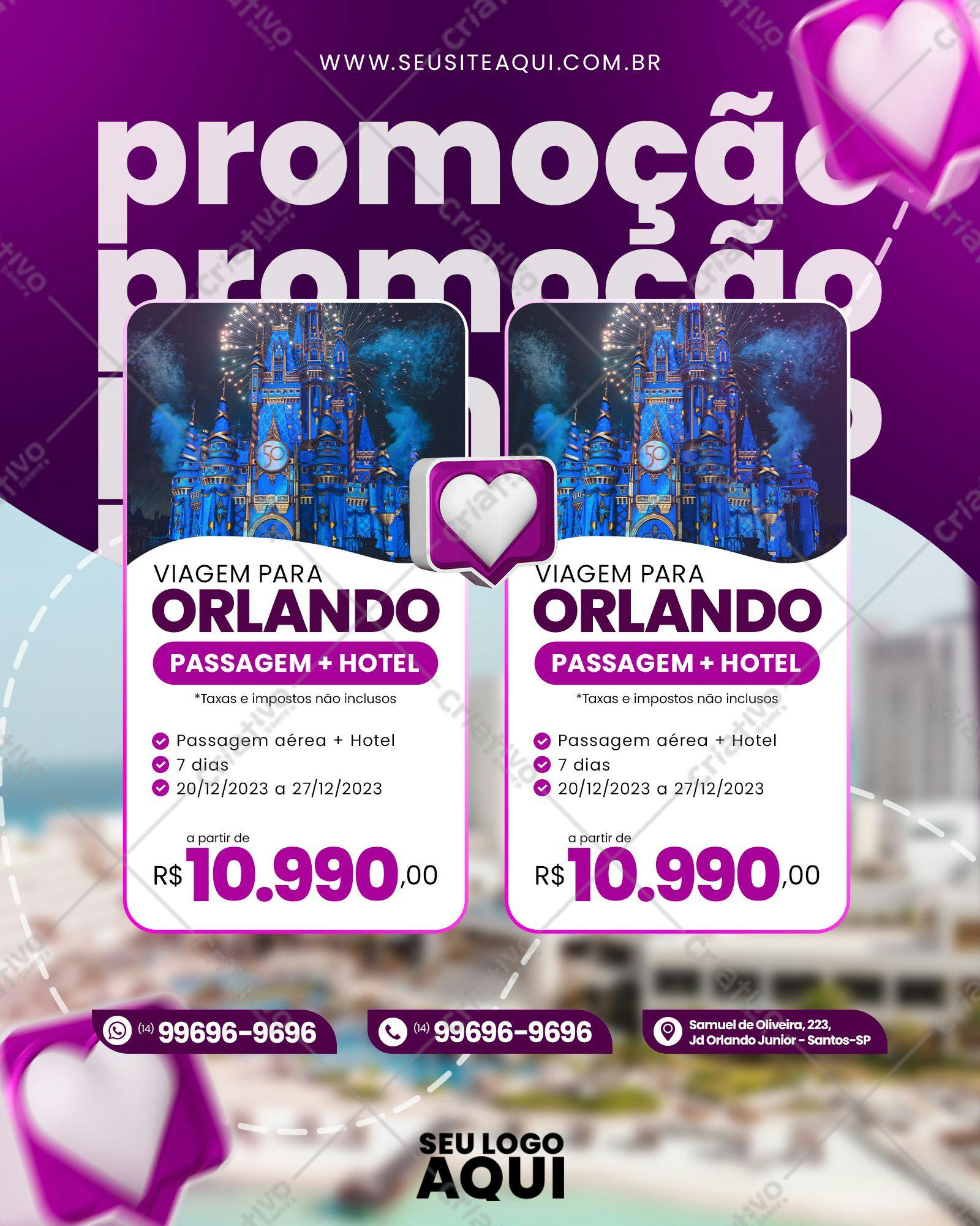 Post para Redes Sociais Promoção Orlando PSD Editável
