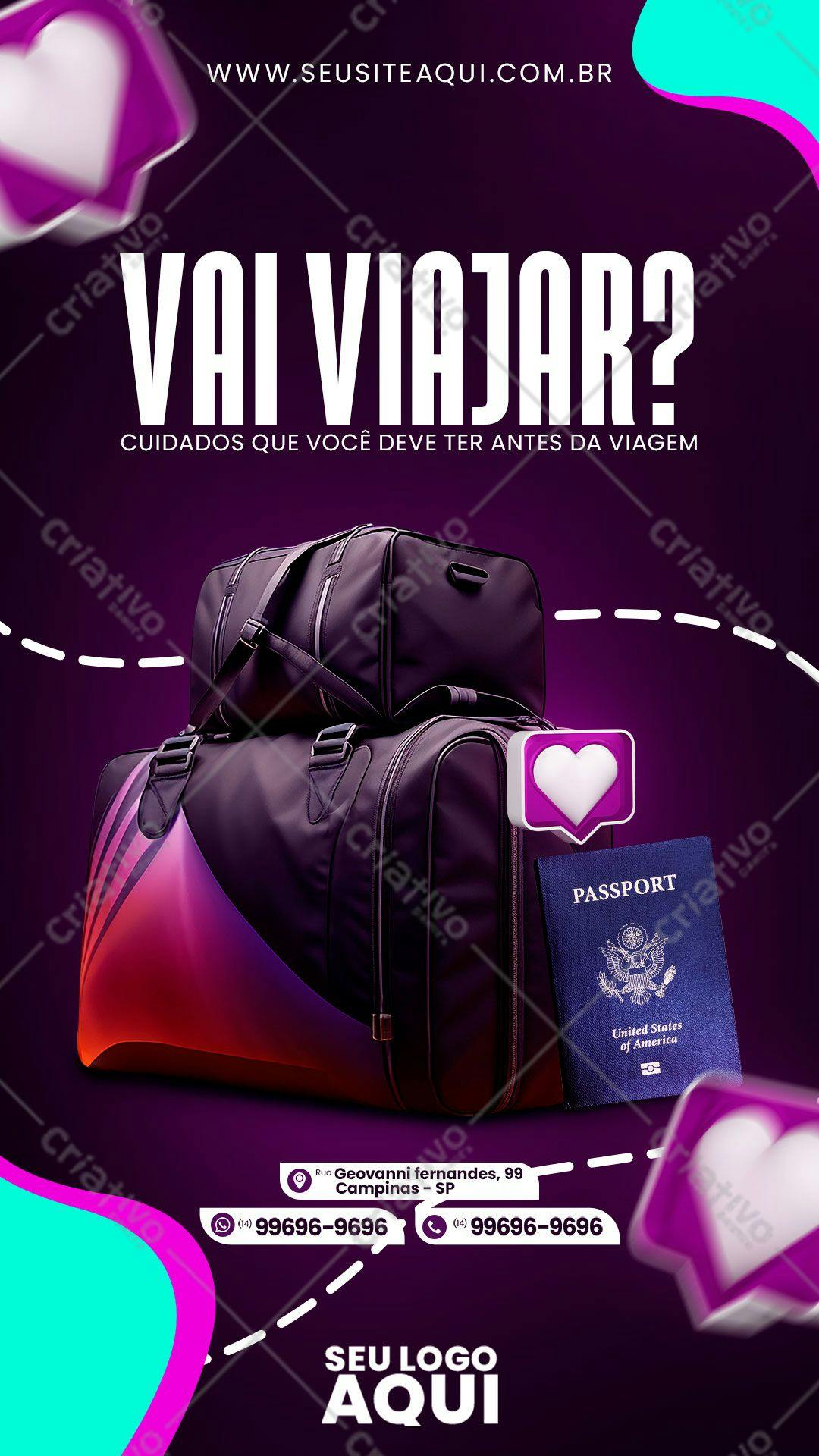 Flyer para Viagem Internacional PSD Editável