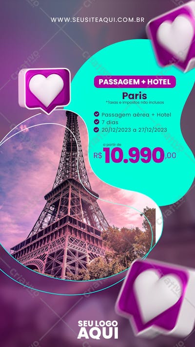 STORY - AGÊNCIA DE VIAGENS | VIAJAR | PSD EDITÁVEL 