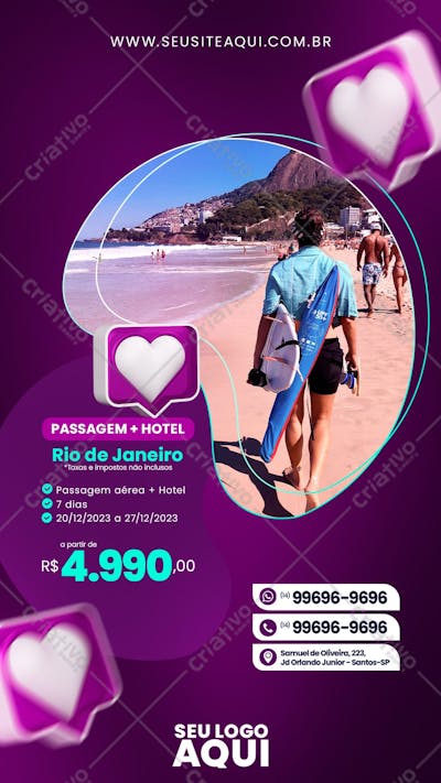STORY - AGÊNCIA DE VIAGENS | VIAJAR | PSD EDITÁVEL 