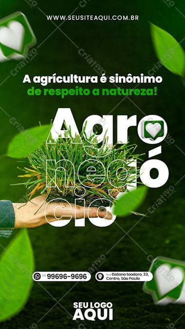 Story agro | agronegócio | agrícola | psd editável