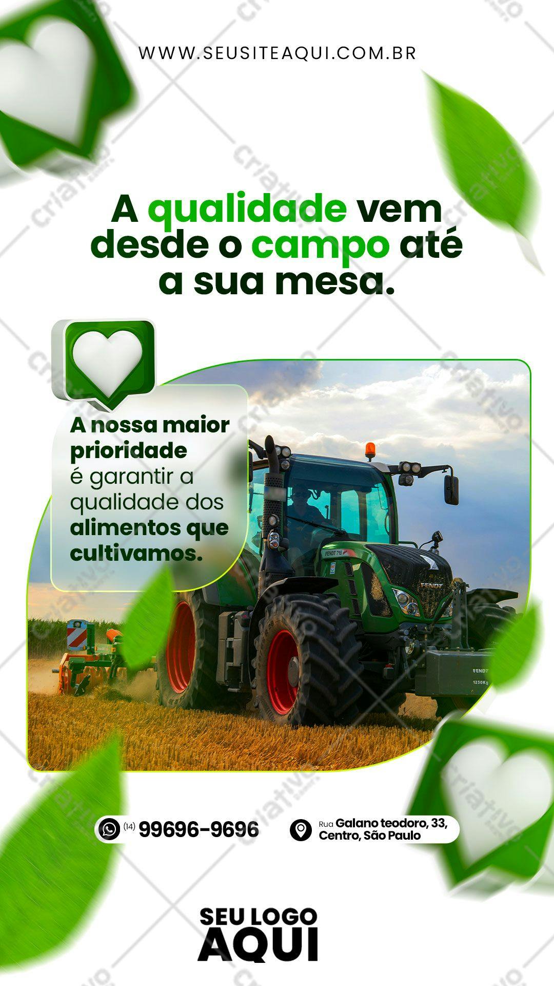 Post para Redes Sociais Agricultura PSD Editável