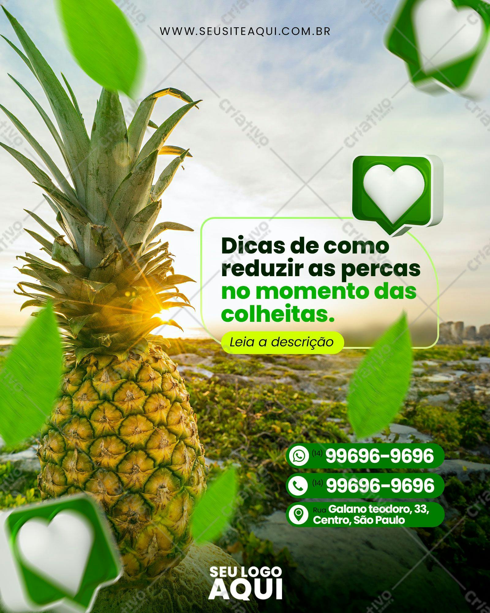 Post para Redes Sociais Agricultura PSD Editável