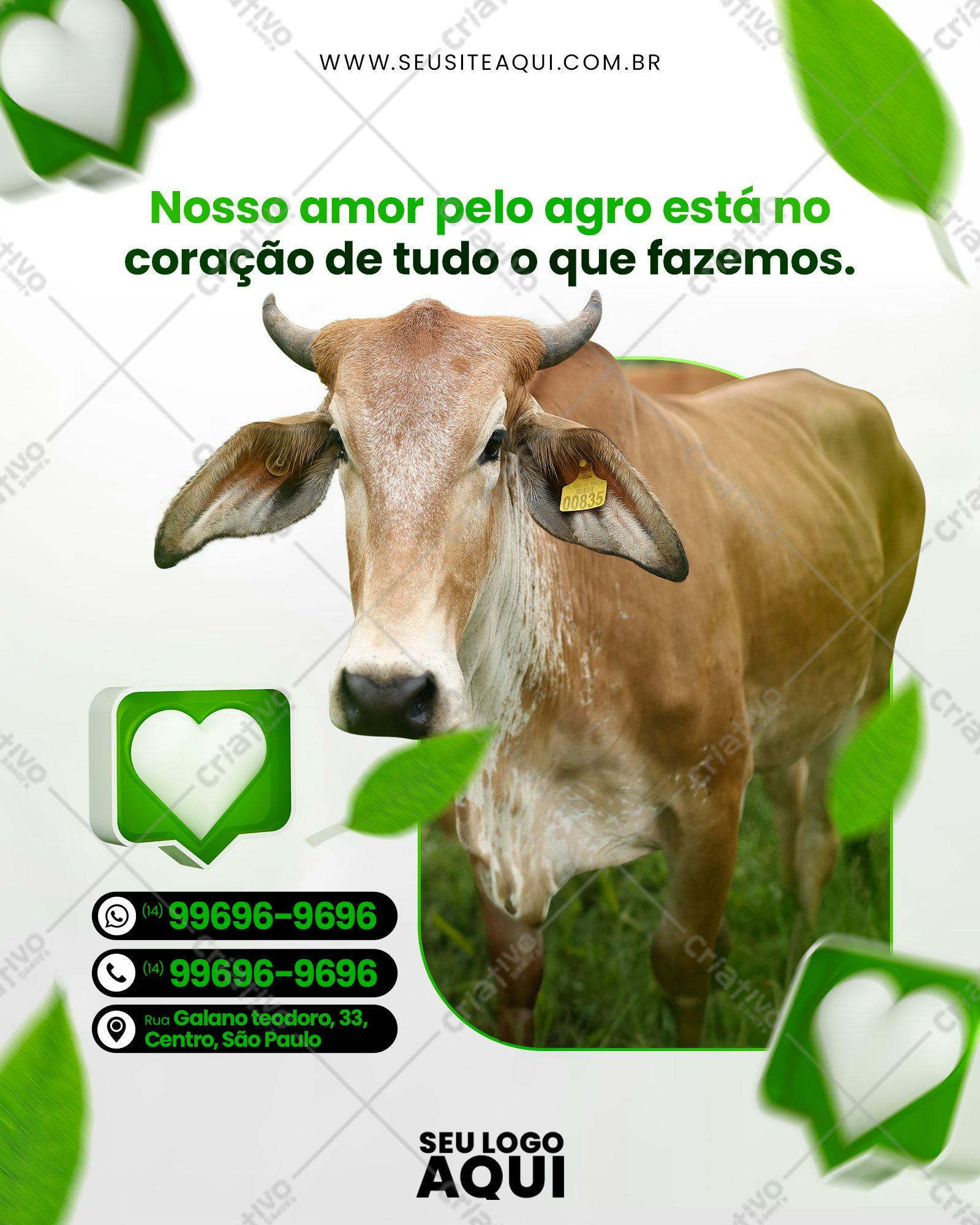 Post para Redes Sociais Agro PSD Editável