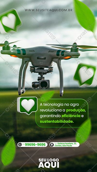 STORY - AGRO | AGRONEGÓCIO | AGRÍCOLA | PSD EDITÁVEL