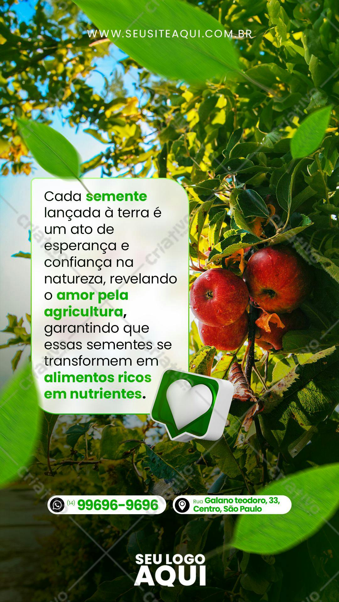 Post para Redes Sociais Dia do Agricultor PSD Editável