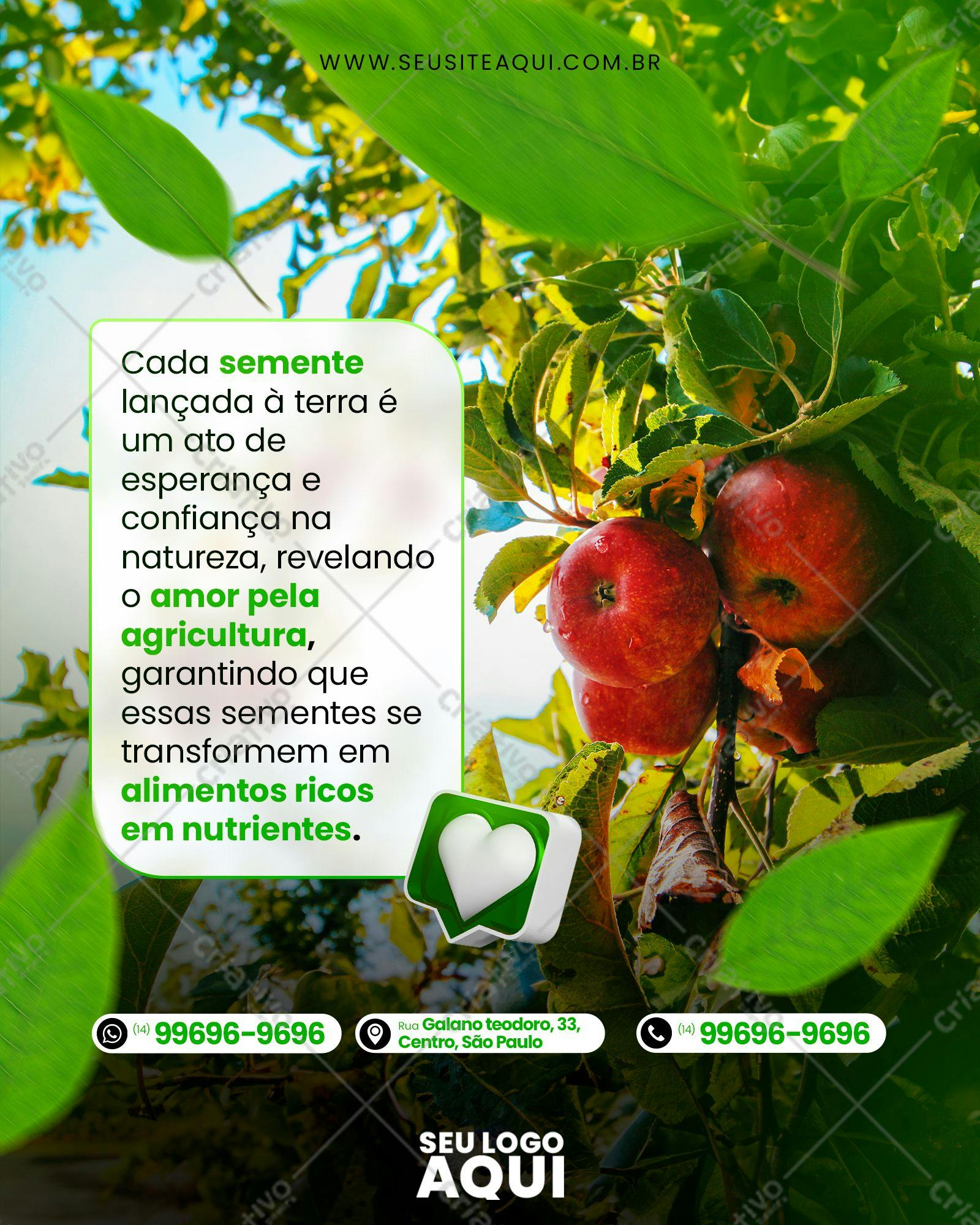 Post para Redes Sociais Agricultura PSD Editável