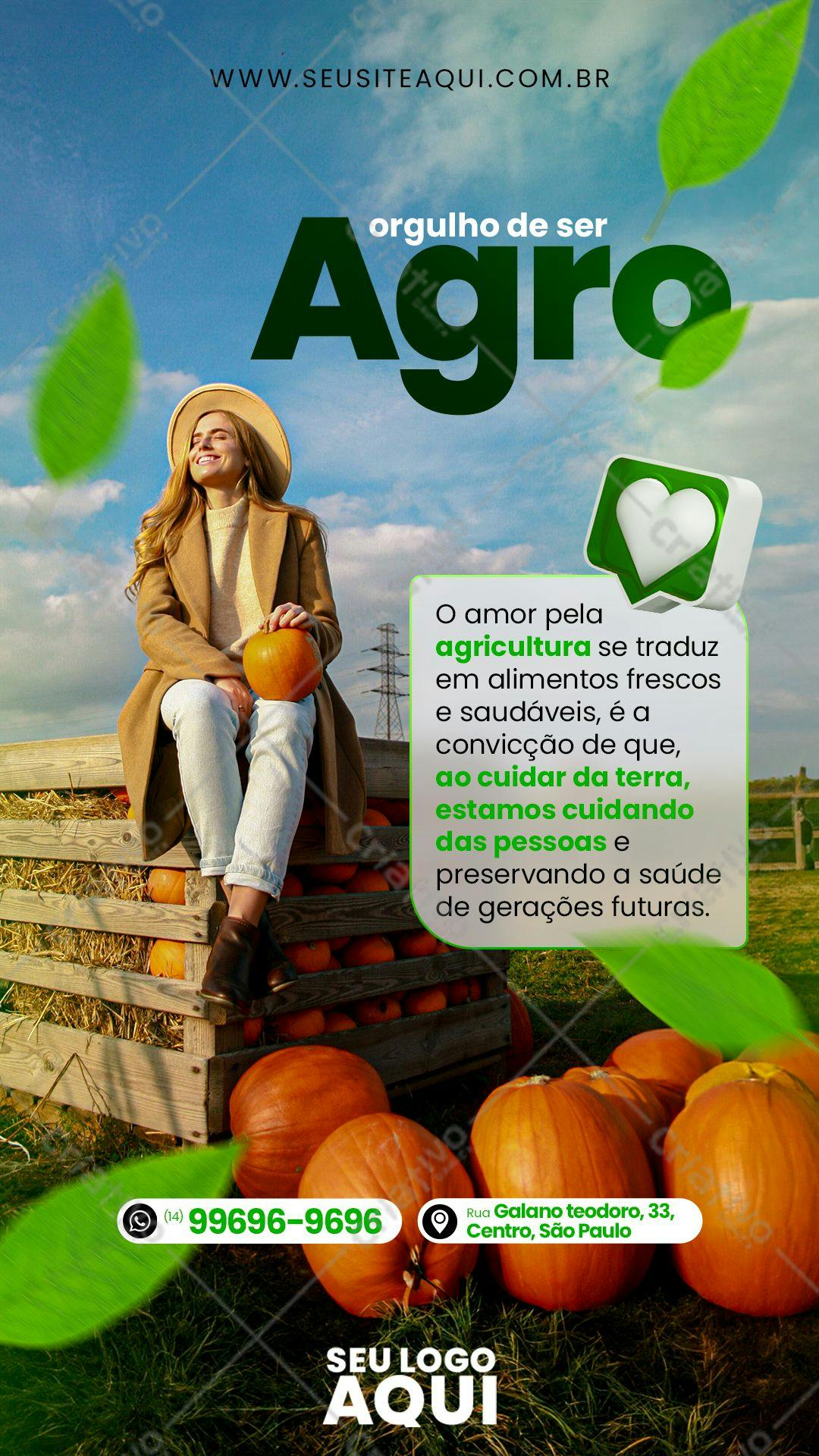 Flyer para Agricultura Orgânica PSD Editável