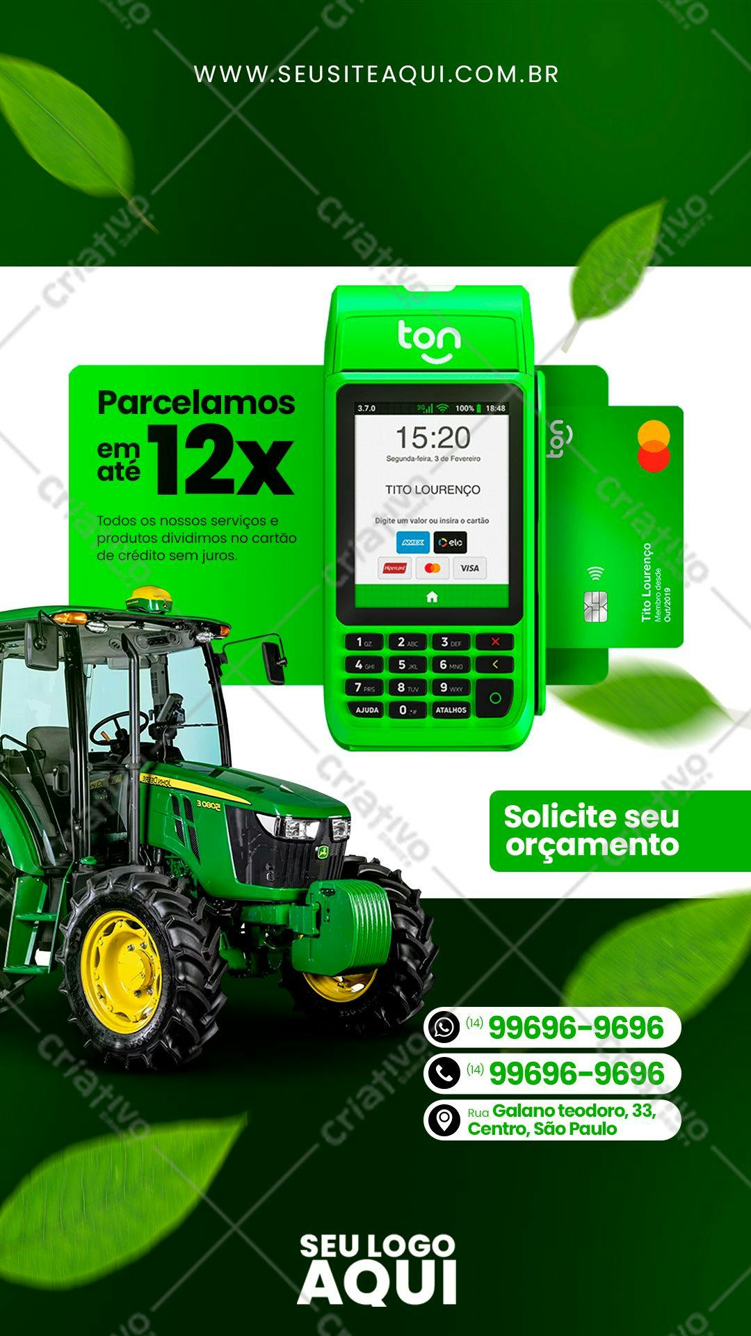Flyer para Promoção de Máquinas Agrícolas PSD Editável
