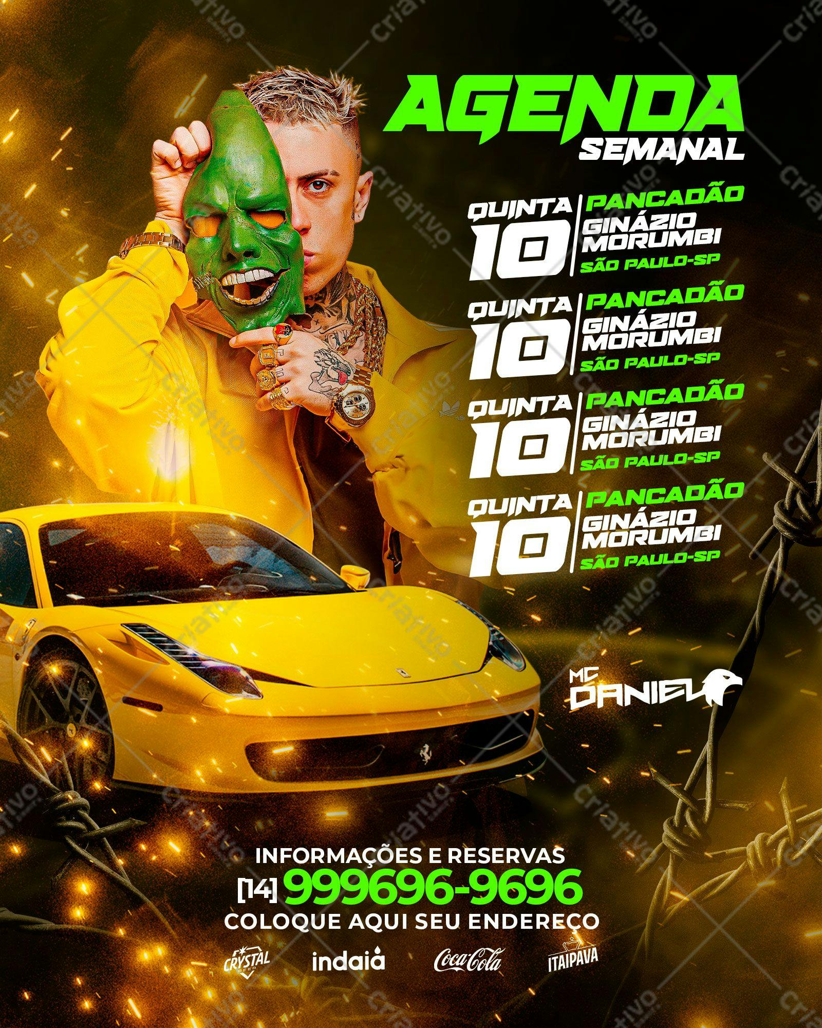Flyer para Evento Musical MC Daniel PSD Editável