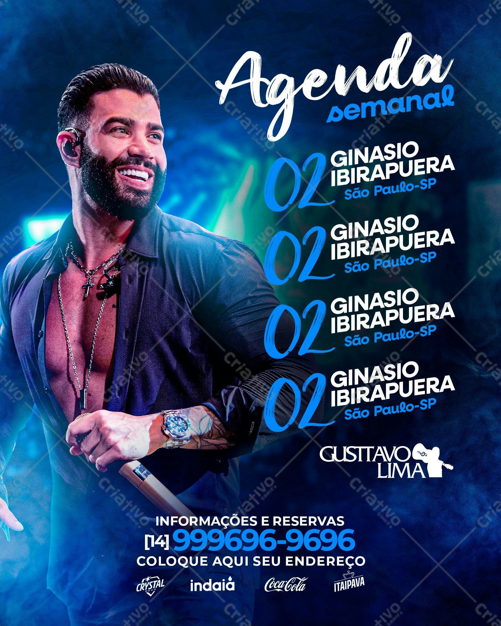 Flyer para Show Gusttavo Lima PSD Editável