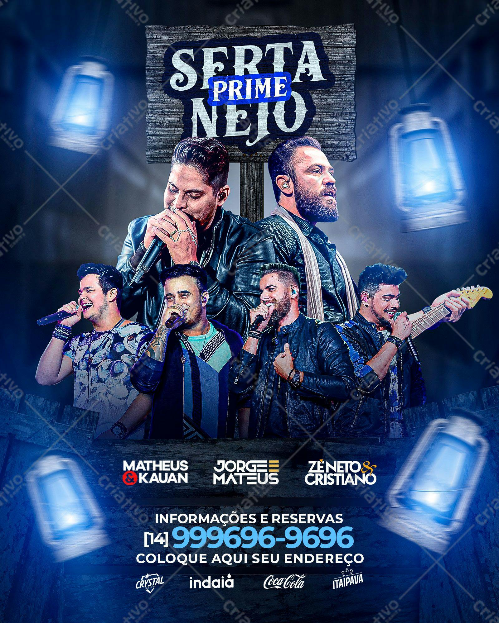 Flyer para Show Sertanejo com Matheus e Kauan PSD Editável