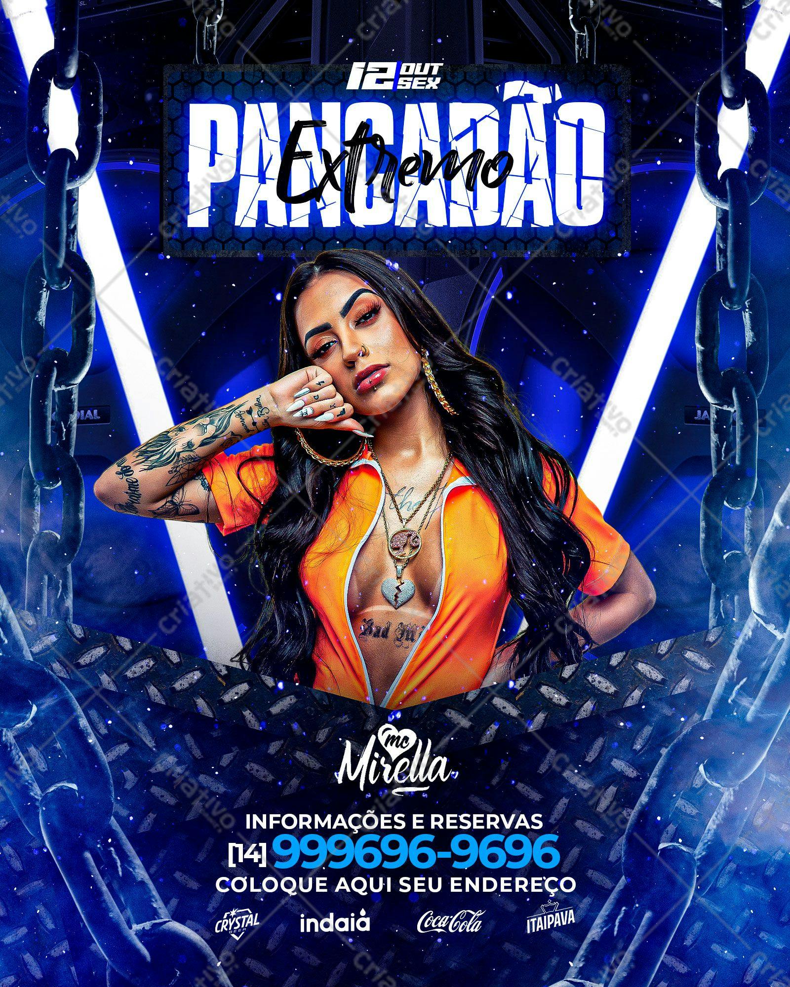 Flyer para Festa de Pagode com MC Mirella PSD Editável