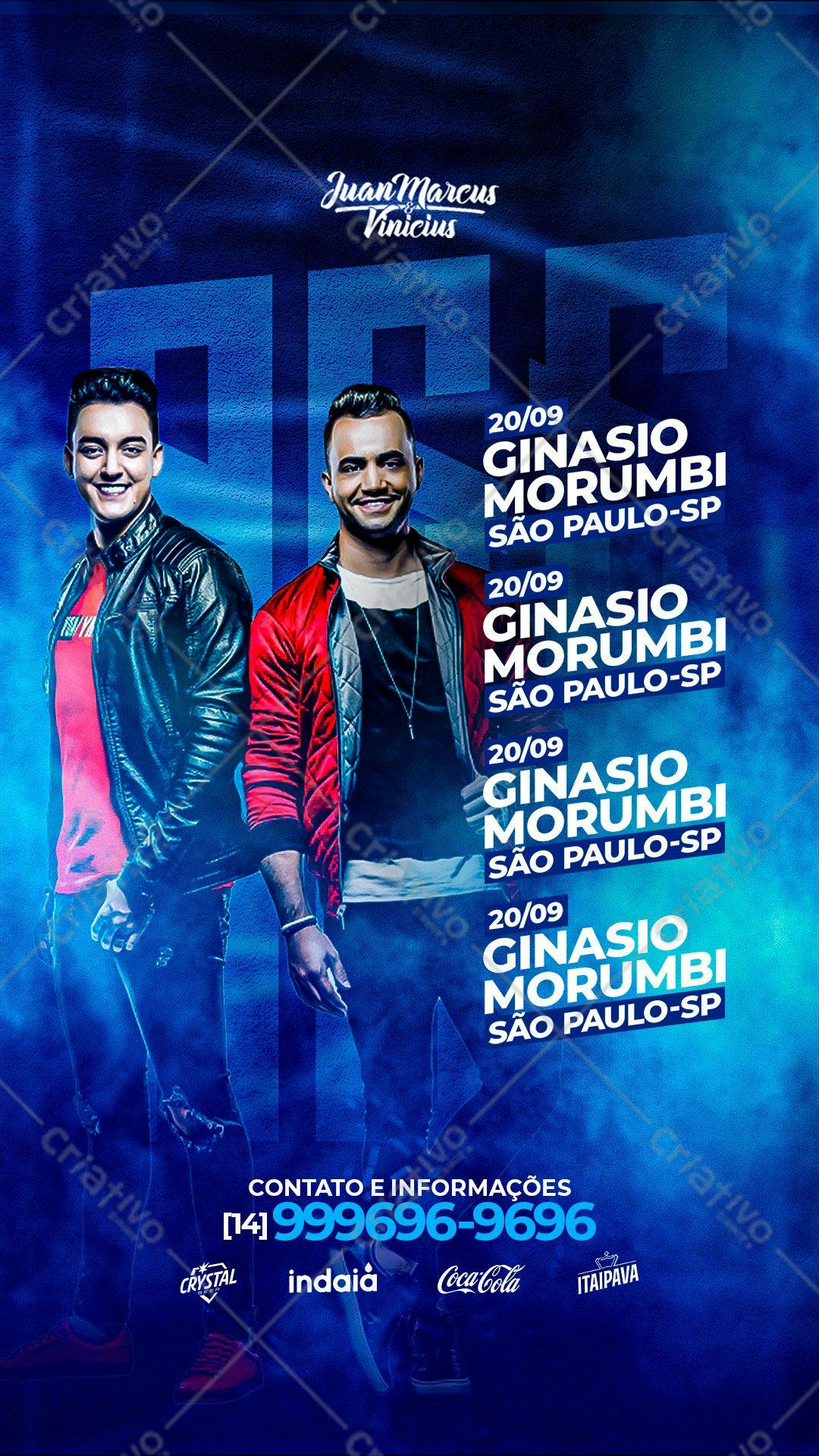 Flyer para Show Juan Marcus & Vinicius PSD Editável