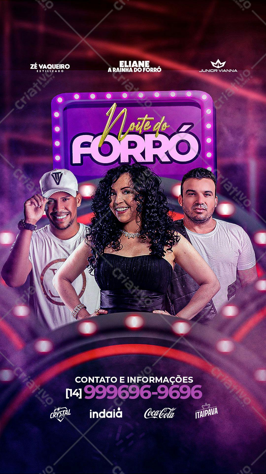 Flyer para Festa de Forró PSD Editável