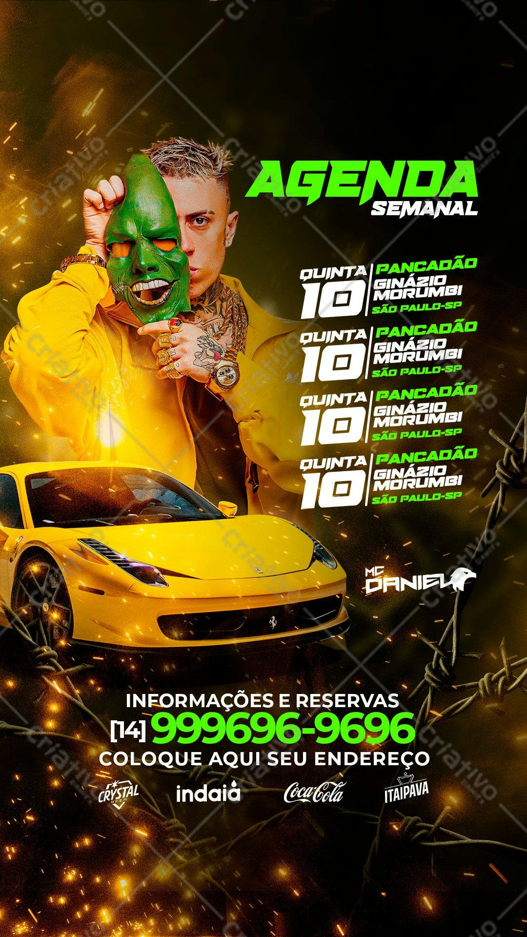 Flyer para Festa de MC Daniel PSD Editável