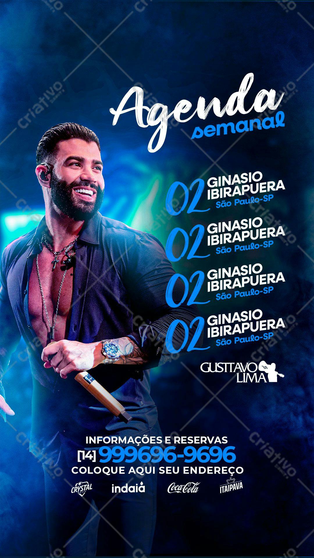 Flyer para Show Gusttavo Lima PSD Editável
