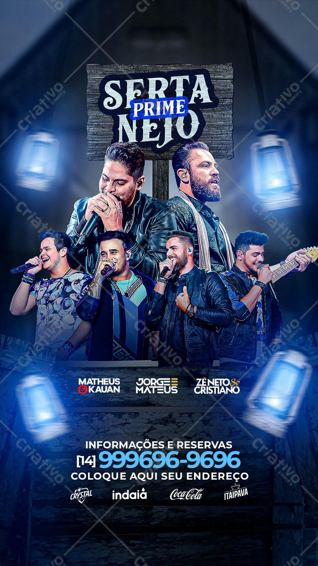 Poster para Show Sertanejo com Matheus & Kauan PSD Editável