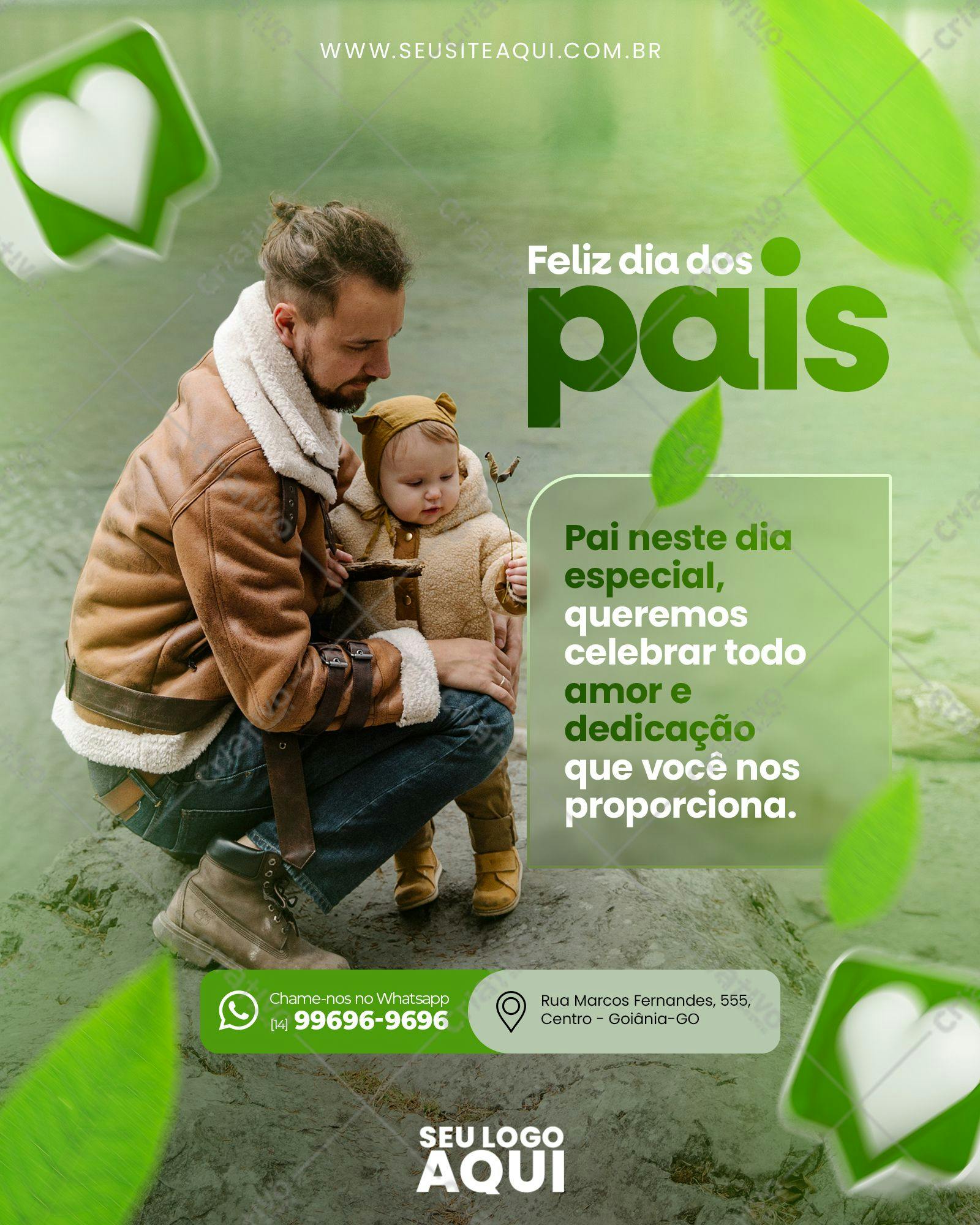 Post para Redes Sociais Dia dos Pais PSD Editável