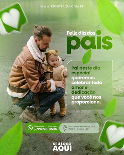 DIA DOS PAIS | PAI E FILHO | PSD EDITÁVEL