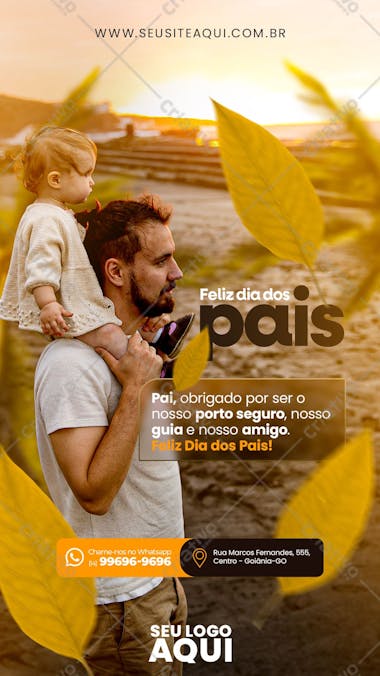 Story | dia dos pais | pai e filho | psd editável