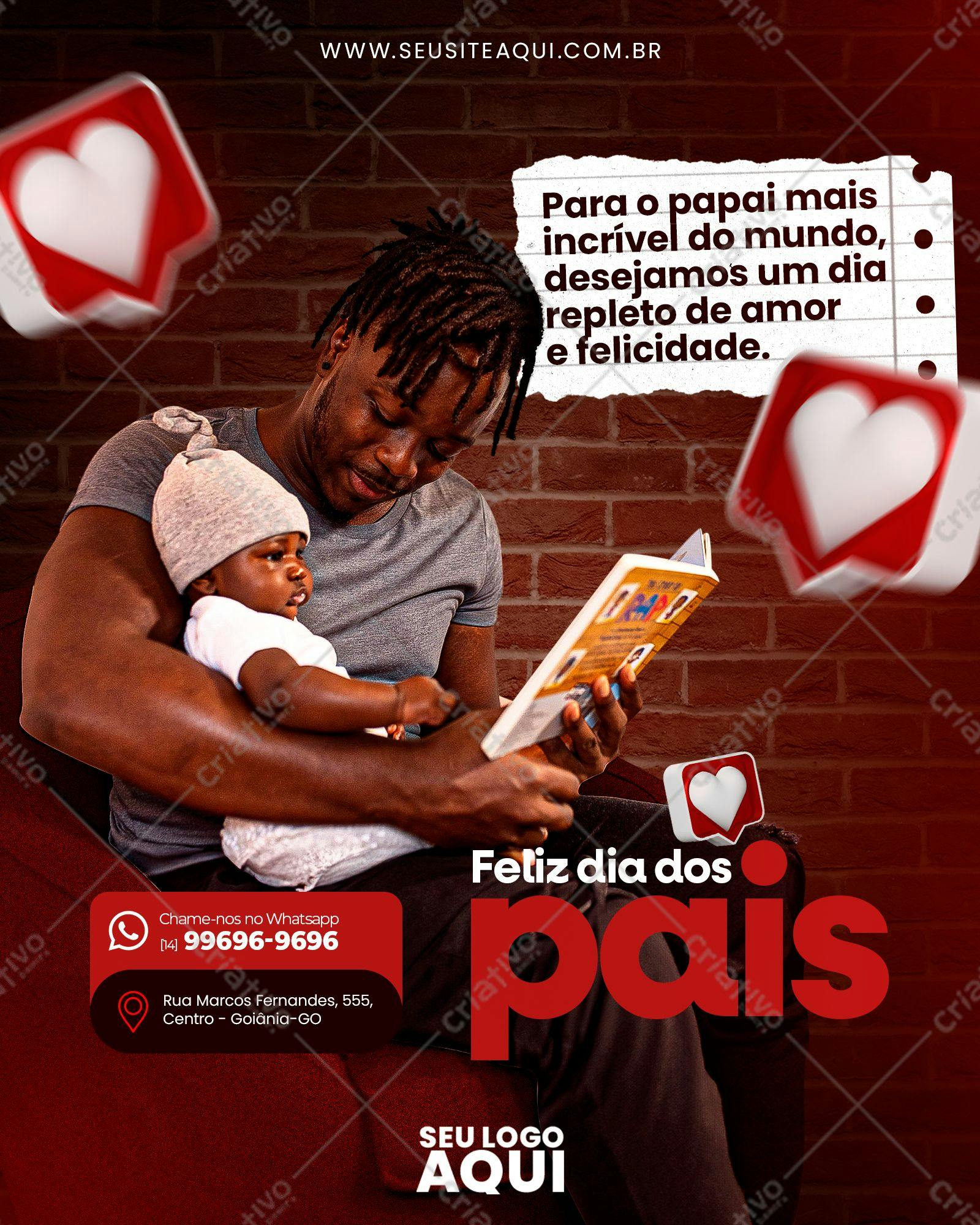 Post para o Dia dos Pais PSD Editável