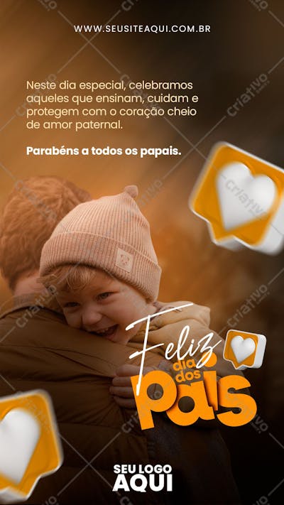 STORY | DIA DOS PAIS | PAI E FILHO | PSD EDITÁVEL