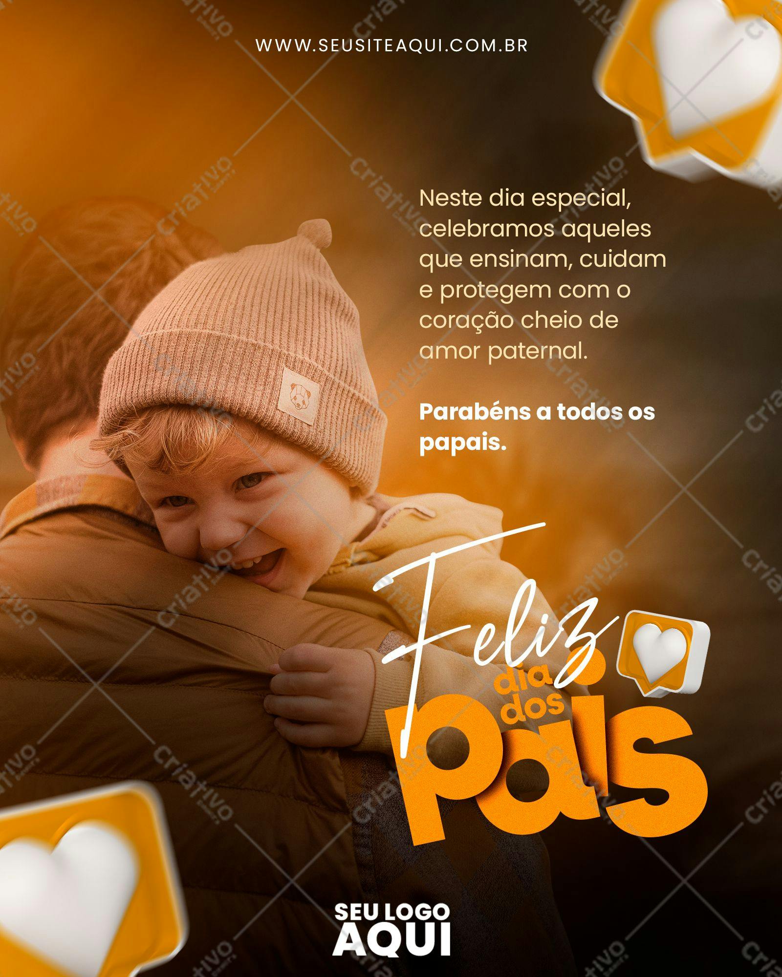 Post para o Dia dos Pais PSD Editável