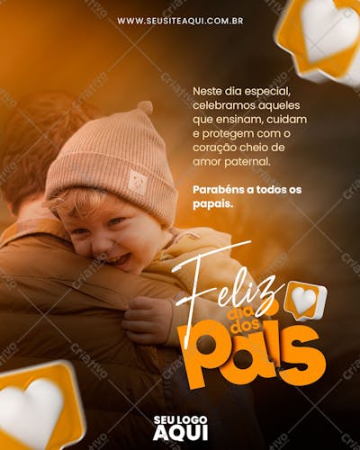 DIA DOS PAIS | PAI E FILHO | PSD EDITÁVEL